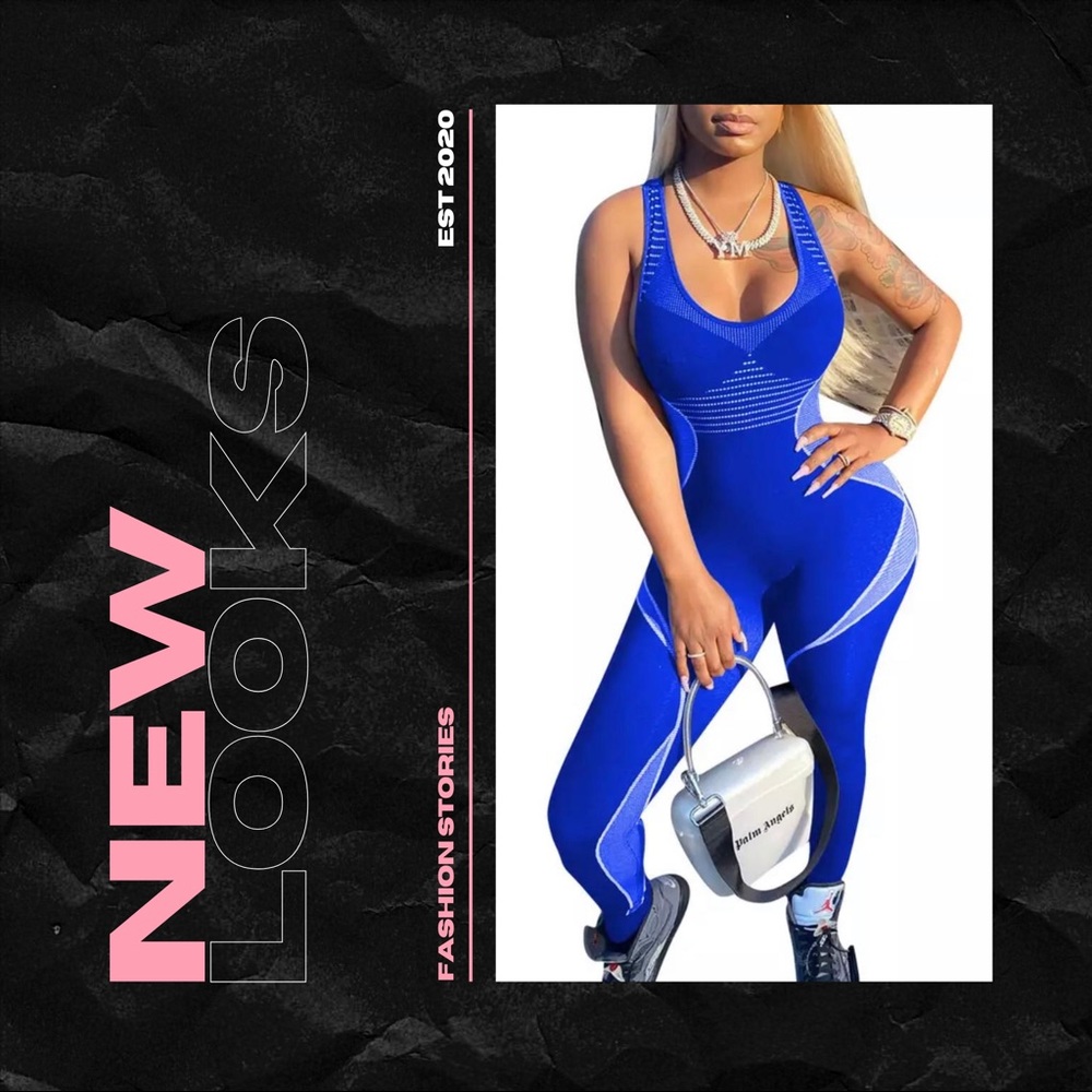 Bad in Blue women’s Sport Jumpsuits